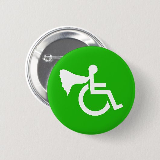 Behinderter Held Button (Vorne & Hinten)