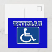 Behinderter Kriegsveteran Postkarte (Vorne/Hinten)
