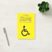 Behinderter Parkplatz Postleitzahl Post-it Klebezettel (Büro)