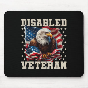 Behinderter Veteran Amerikanische Flagge Militär S Mousepad