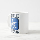 Behinderter Veteran Lustig Kaffeetasse (Vorderseite Links)