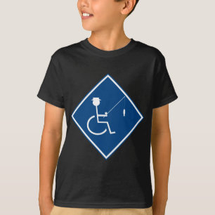 behindertes fishin Zeichen 3 T-Shirt