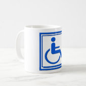 Behindertes stilvolles Symbol-Blau Kaffeetasse (Vorderseite Links)