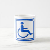 Behindertes stilvolles Symbol-Blau Kaffeetasse (Mittel)
