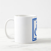 Behindertes stilvolles Symbol-Blau Kaffeetasse (Links)