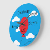 Behinderung Behalte mich nicht ab! Große Wanduhr (Winkel)