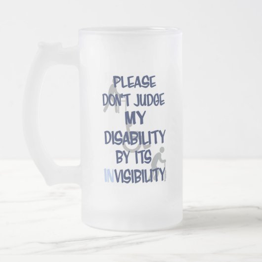 Behinderung/IN-Sichtbarkeit...RSD/CRPS Mattiertes  Mattglas Bierglas (Links)