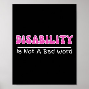 Behinderung ist kein schlechtes Wort, Behindertens Poster