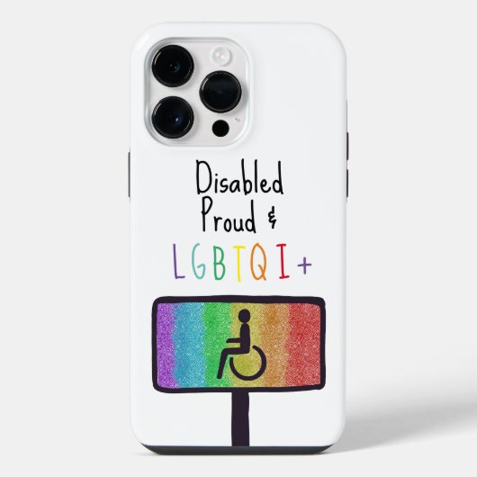 Behinderung Pride iPhone 13 Pro Slim Case, Glossy Hülle (Rückseite)