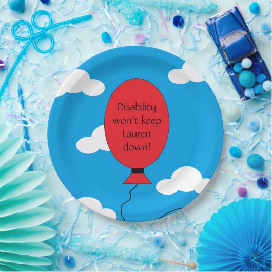 Behinderung und Vertrauen: Blau Pappteller (Party)