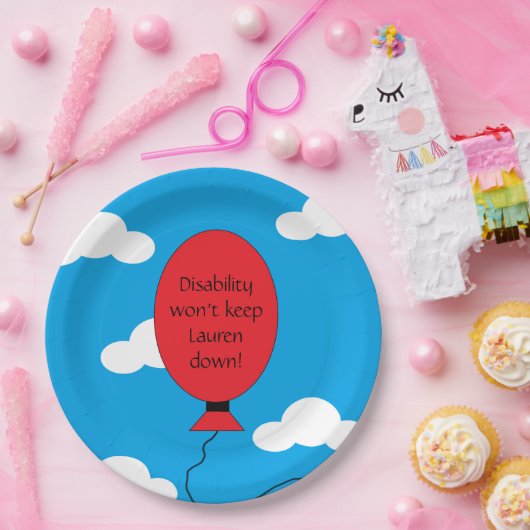 Behinderung und Vertrauen: Blau Pappteller (Party)