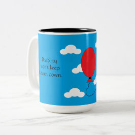 Behinderung und Vertrauen: Blau Zweifarbige Tasse