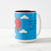 Behinderung und Vertrauen: Blau Zweifarbige Tasse (VorderseiteRechts)