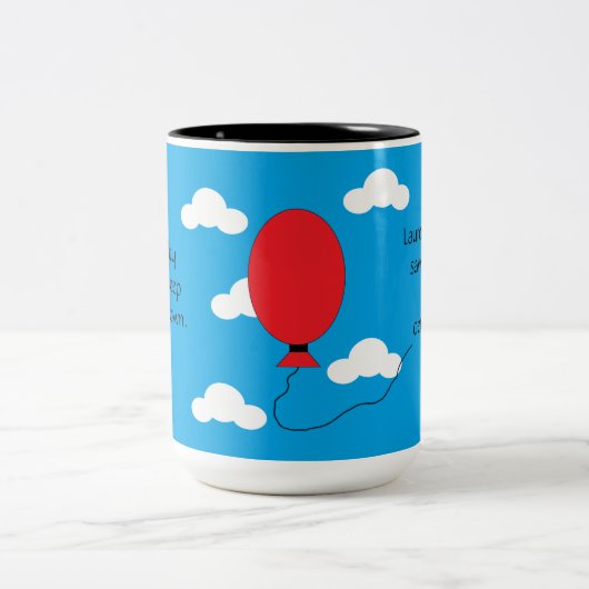 Behinderung und Vertrauen: Blau Zweifarbige Tasse (Mittel)