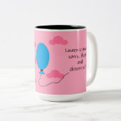 Behinderung und Vertrauen: Rosa Zweifarbige Tasse (VorderseiteRechts)