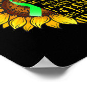 Behinderungen des Gehirns Krieger-Sonnenblumen-Beh Poster (Ecke)