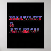 Behinderungs- und Ableisrechte sind Zivile Rechte Poster (Vorne)