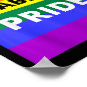 Behinderungsstolz mit Regenbogenflagge _1 Poster (Ecke)