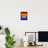 Behinderungsstolz mit Regenbogenflagge _1 Poster (Heimbüro)