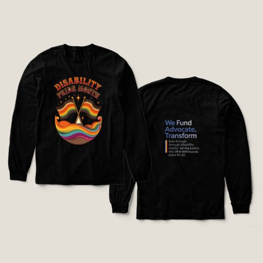 Behinderungsstolz Monat Juli Tri-Blend Shirt (Design Vorderseite & Rückseite)