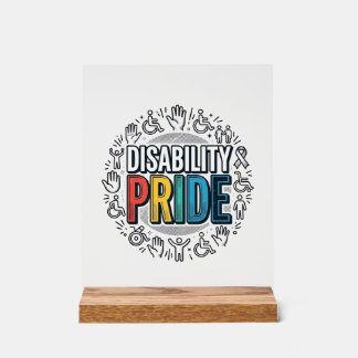 Behinderungsstolz Vintage inklusives Bewusstseinss Acrylschild