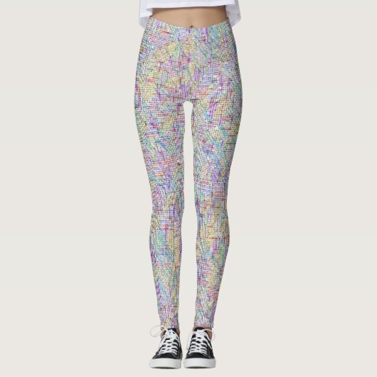 Behoben Mädchen Namen Word Search Puzzle Leggings (Vorderseite)