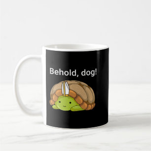 Behold Dog Funny Turtle trägt einen Priesterhut Kaffeetasse