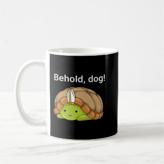 Behold Dog Funny Turtle trägt einen Priesterhut Kaffeetasse