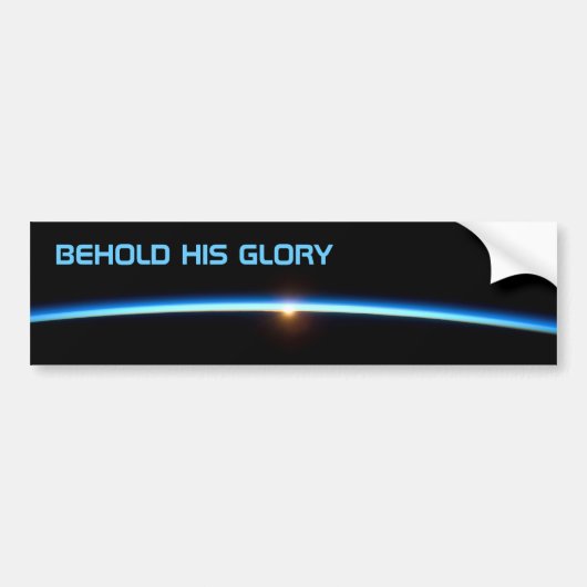 "BEHOLD SEIN GLORY" Autoaufkleber der dünnen blaue (Vorne)