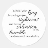 Behold Your King Sticker (Vorderseite)