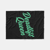 Behörde Retro Cursive Crown Damen Fleecedecke (Vorderseite (Horizontal))