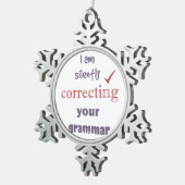 Behutsam Ihr Grammatikangebot korrigieren Schneeflocken Zinn-Ornament (Rechts)