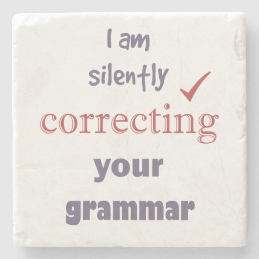 Behutsam Ihr Grammatikangebot korrigieren Steinuntersetzer (Vorderseite)