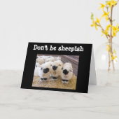 BEI "60" IST KEIN "SHEEPISH", SAGT SHEEP!! KARTE (Gelbe Blume)