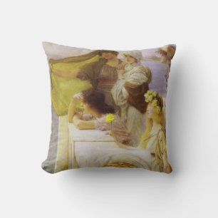 Bei Aphrodites Wiege von Sir Lawrence Alma Tadema Kissen