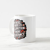 Bei Beruf gibt es Widerstand Kaffeetasse (Vorderseite Links)