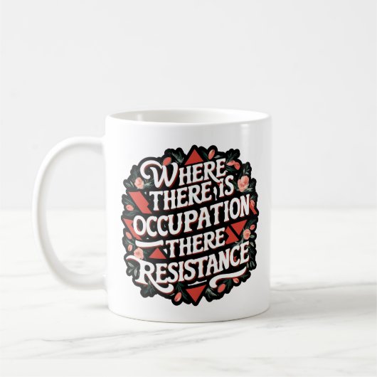 Bei Beruf gibt es Widerstand Kaffeetasse (Links)
