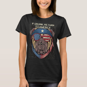 Bei Betrunkener Rückkehr nach Amerika 4. Juli Drin T-Shirt