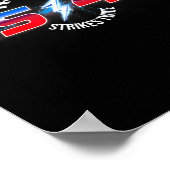 Bei Blitzschlägen zweimal 45 47 Trump-Wiederwahl Poster (Ecke)