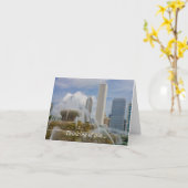 Bei Buckingham Fountain denken Sie an Ihre Karte (Gelbe Blume)