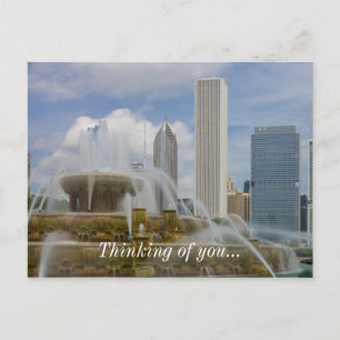 Bei Buckingham Fountain denken Sie an Ihre Postkar Postkarte