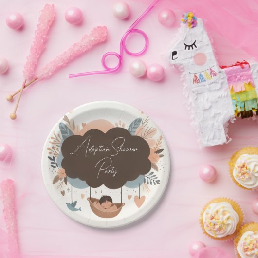 Bei Child Old Son Boho Fun Adoption Day Kinderdusc Pappteller (Party)