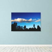 Bei Dämmerung bewaldete Bäume Leinwanddruck (Insitu (Holzboden))