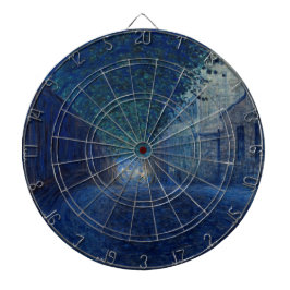 Bei Dämmerung (Nachtlandschaft) (Abend Szene) Dartscheibe