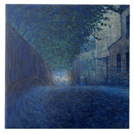 Bei Dämmerung (Nachtlandschaft) (Abend Szene) Fliese