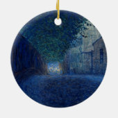 Bei Dämmerung (Nachtlandschaft) (Abend Szene) Keramik Ornament (Hinten)