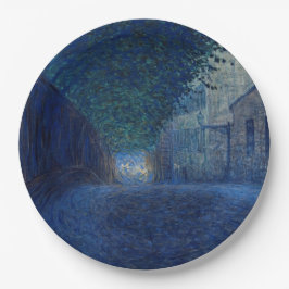 Bei Dämmerung (Nachtlandschaft) (Abend Szene) Pappteller