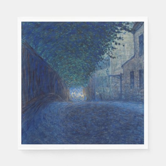 Bei Dämmerung (Nachtlandschaft) (Abend Szene) Serviette (Vorderseite)