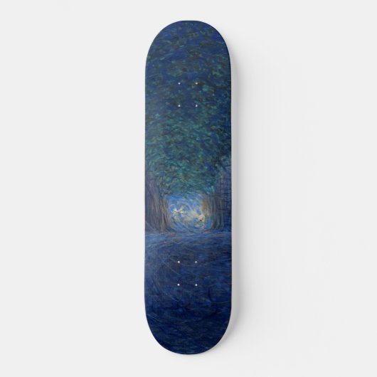 Bei Dämmerung (Nachtlandschaft) (Abend Szene) Skateboard (Vorderseite)