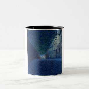 Bei Dämmerung (Nachtlandschaft) (Abend Szene) Zweifarbige Tasse